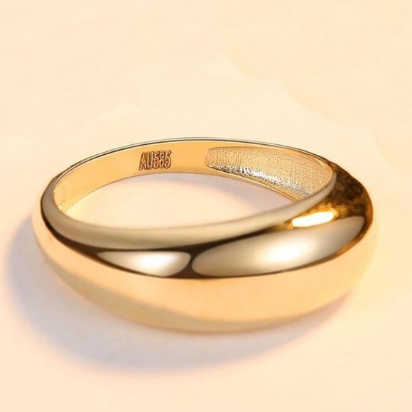 14K Gold Filled Ring Classic Simple Design 14K Solid Gold Ring - Picture 1 of 4